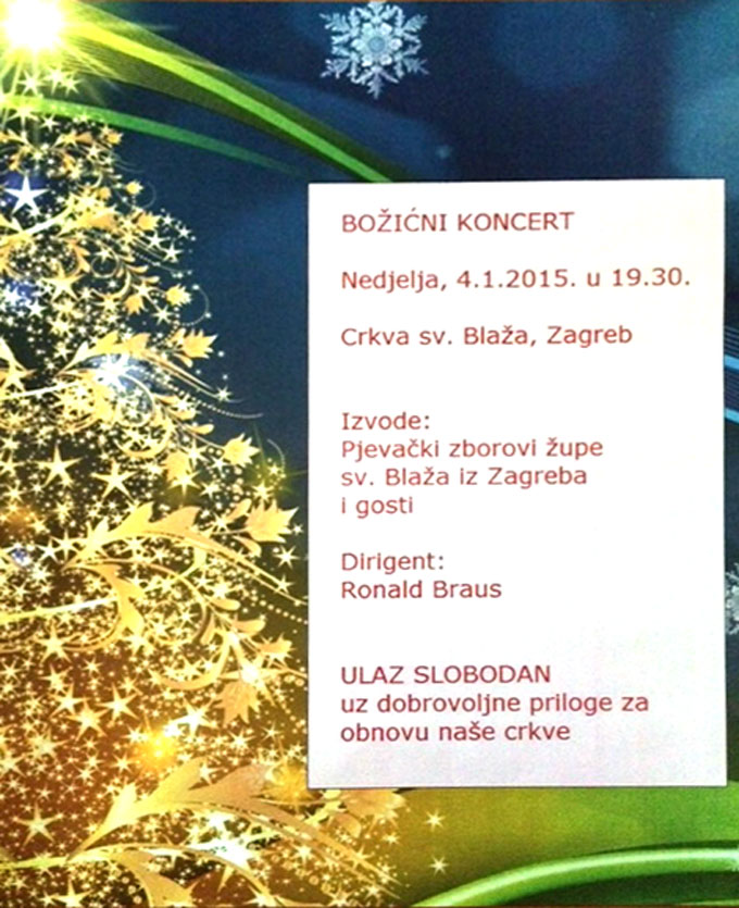 Božićni koncert, župa sv. Blaža